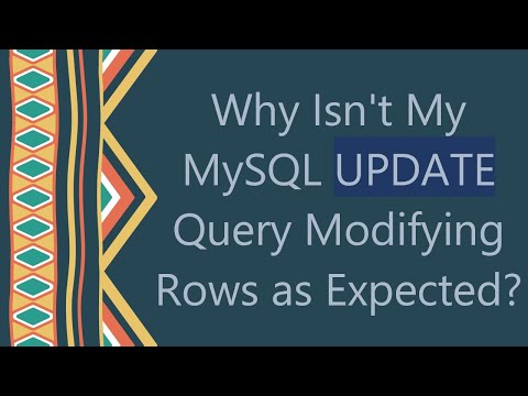 Why Isn't My MySQL UPDATE Query Modifying Rows as Expected?