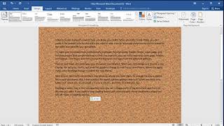 How to create cork background paper in word