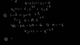 Inhomogeneous, second-order, constant-coefficient ode