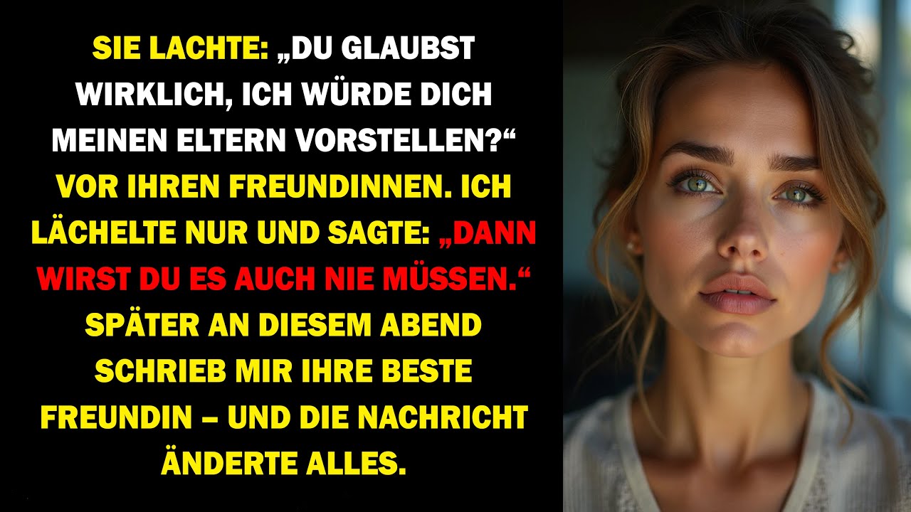 Sie lachte – also ging ich. Später kam eine Nachricht, die alles veränderte.