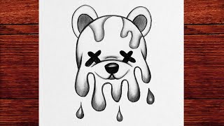 Kolay Akan Panda Suratı Nasıl Çizilir - Adım Adım Emoji Çizimi - Çizim Mektebi Karakalem Çizimleri