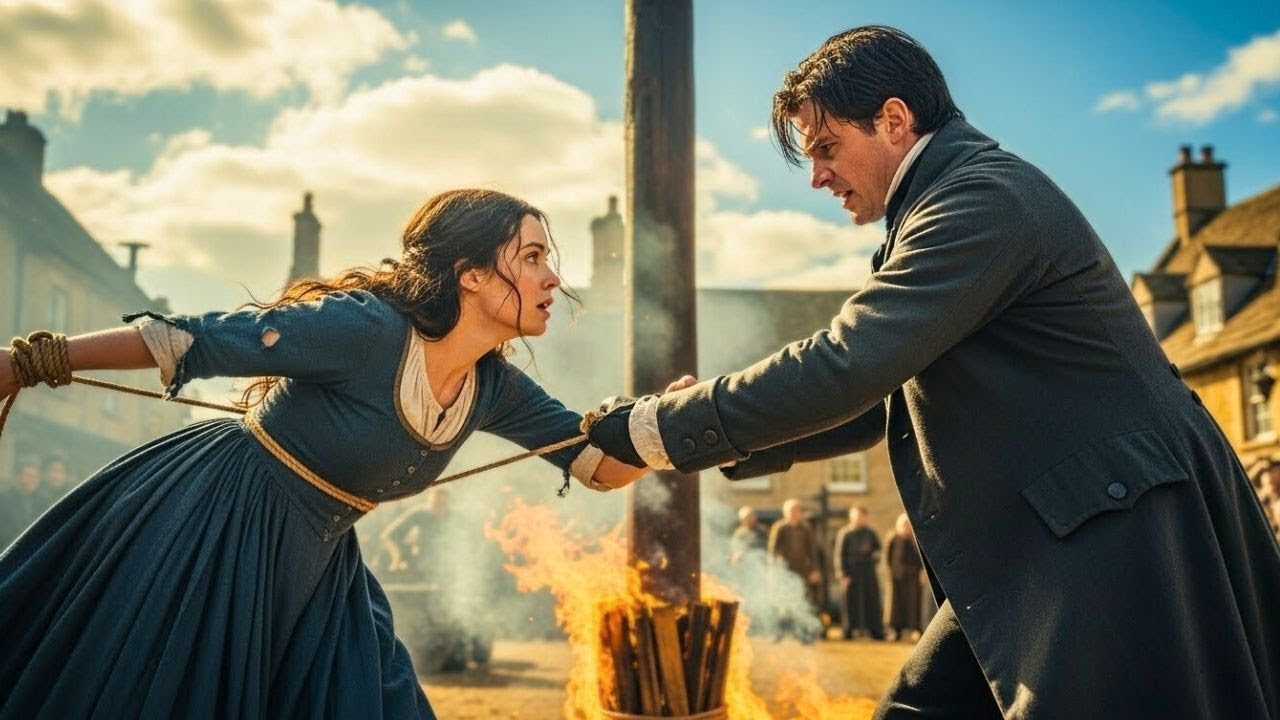 💔 "BURN THE WITCH," THEY SCREAMED—THE DUKE STEPPED INTO THE FLAMES AND TOOK HER HAND