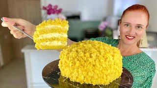 How to make Italian mimosa cake. Homemade Italian cake. #LudaEasyCook #LiudmylaVu