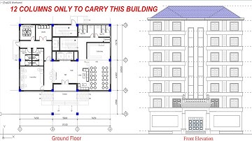 A 6-Storey Building Designed With 12 Columns