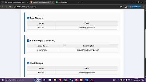 Demo Aplikasi Web keamanan Databases Scurity Dengan Algoritma SC-SA