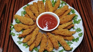 The easiest way to make crunchy chicken fingers?||?أسهل طريقة لعمل أصابع الدجاج المقرمشه