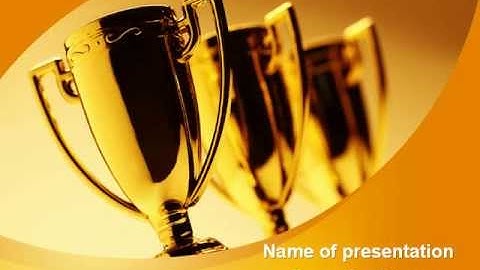 Winner Goblets PowerPoint Template by PoweredTemplate.com