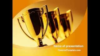 Winner Goblets PowerPoint Template by PoweredTemplate.com