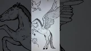 Pegasus #tattoo #art #horse #pegasus  #drawing #design #style #beauty #asmr #lineart #fantasy