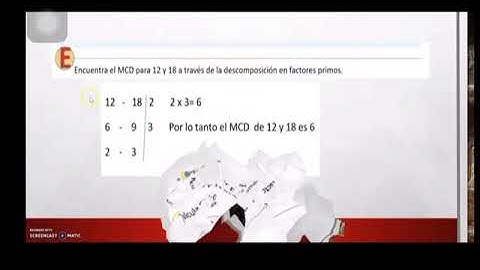 SÉPTIMO U3 3.5: MCD POR DESCOMPOSICIÓN DE FACTORES PRIMOS.