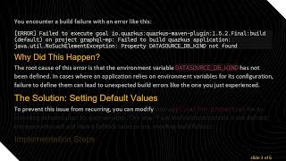 Resolving Build Failures in Quarkus with Environment Variables