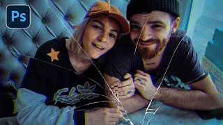 Create Broken Glass Effect to Your Image | Free PSD screenshot 2