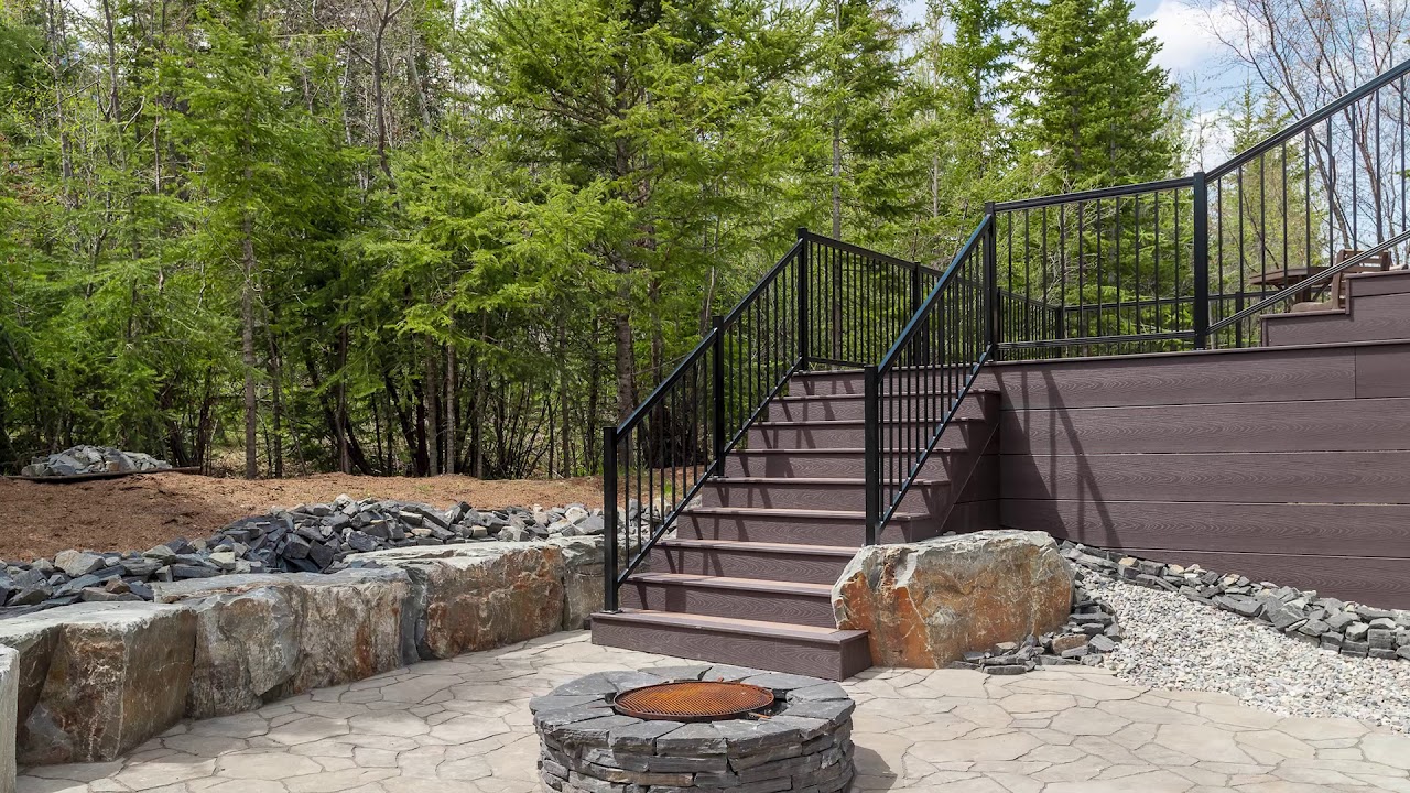 Solkor Canmore Landscaping | Two Tier Trex Deck