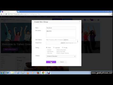 How to Create Yahoo Group