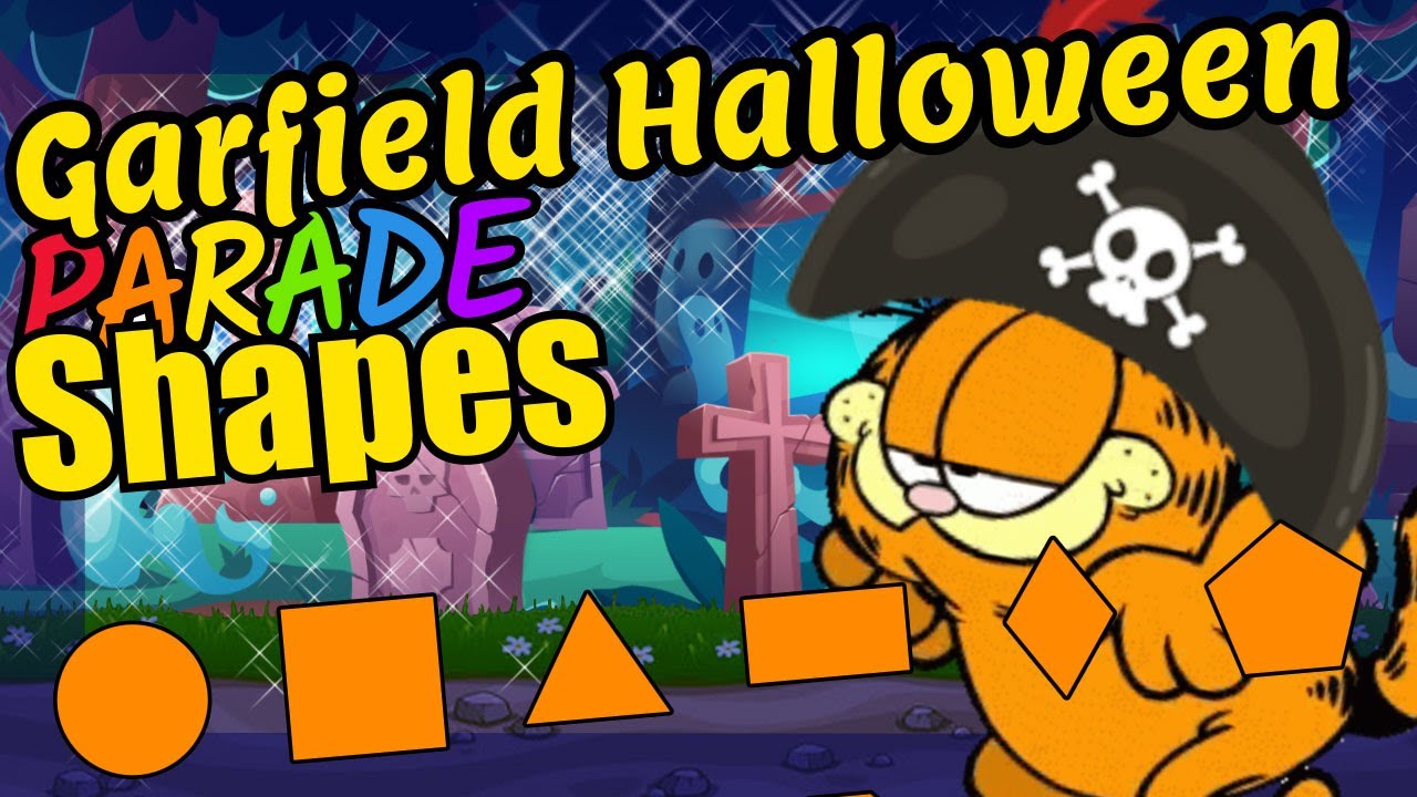 Garfield Halloween Teaching Basic Shapes in English Educational Video ...