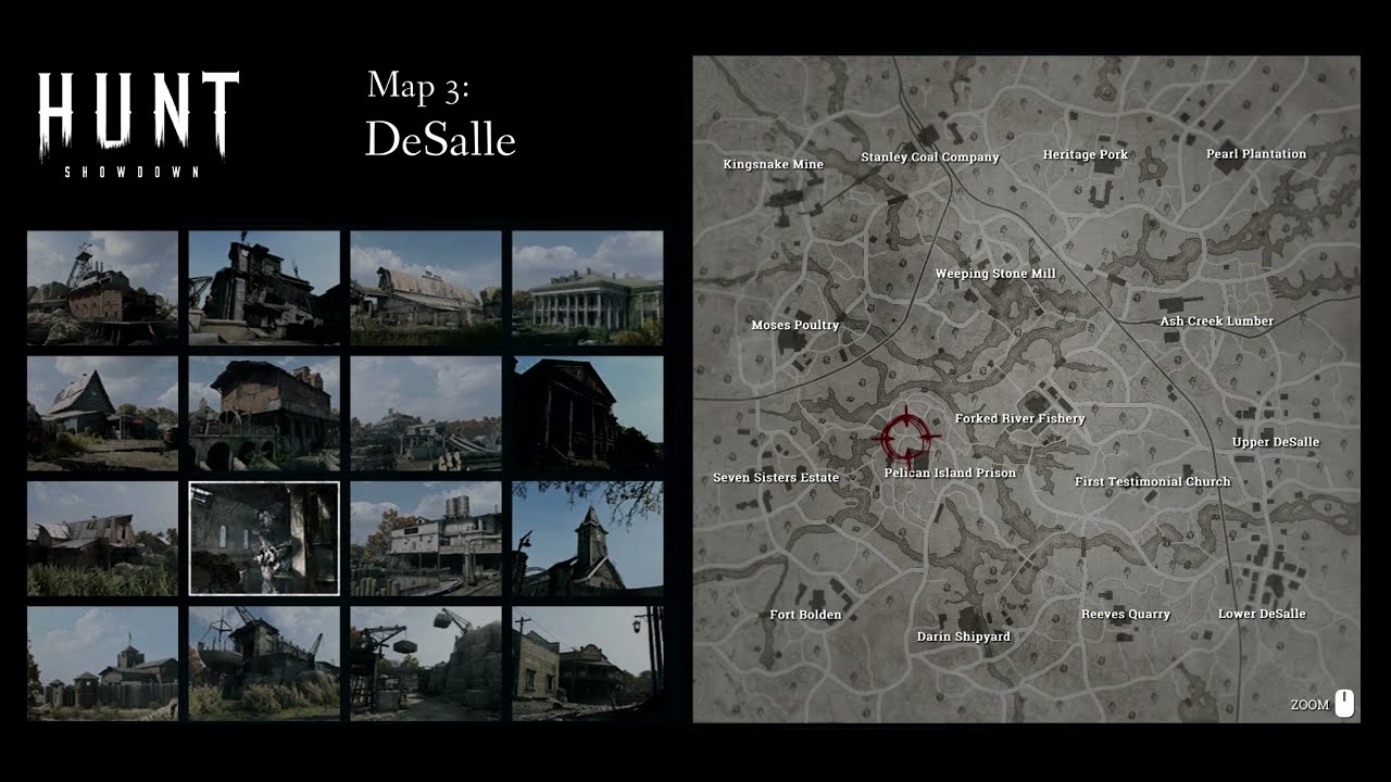 Hunt showdown интерактивная карта