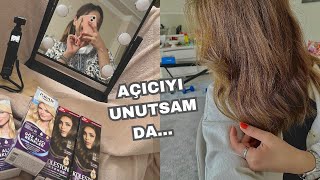 Evde Saçlarimi Açtim Ve Boyadim 😱 (7.11 Küllü Kumral)
