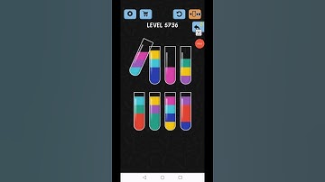 Water Color Sort Level 5736 Gameplay Solution