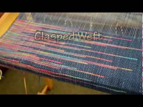 Clasped Weft weaving on a rigid heddle loom