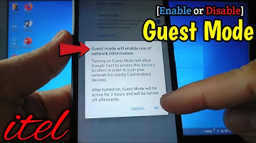 How to enable or disable guest mode on itel s15 | Devices & Sharing | Cast Options | Google