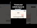 Create your website layout in seconds! #css #html #frontend #grid #coding #trending #shorts #viral
