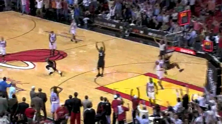 D.Wade 3pt buzzer beater in 2OT for win vs. Bulls 3/9/09 *HD*