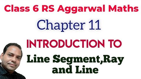 Introduction to chapter 11 Line segment,Ray and Line class 6 RS Aggarwal maths