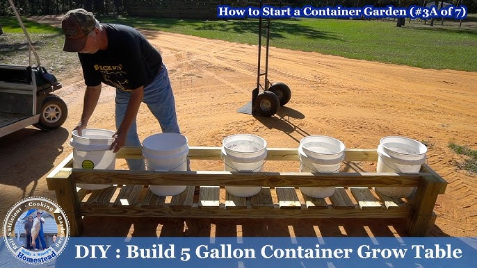 How To Start A Container Garden #2 - Build 3 Gallon Grow Table - Youtube