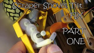 RC Scraper fixing the shovel tilt PART ONE of FIVE