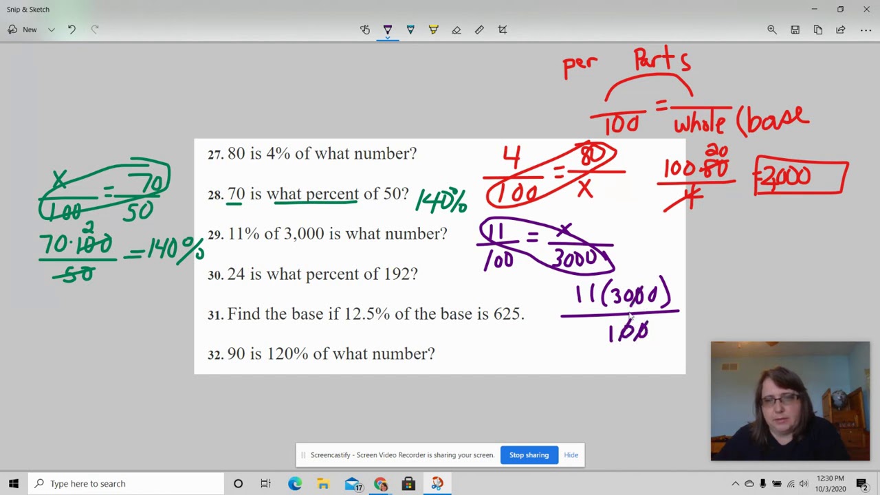 Solving percent problems - YouTube