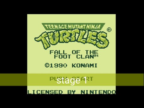 Teenage Mutant Ninja Turtles - Fall of the Foot Clan (1990) GameBoy | прохождение| Stage 1 | Забег 1