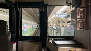 [前面展望]東京メトロ日比谷線築地駅から八丁堀駅