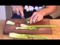 Cutting and preparing celery