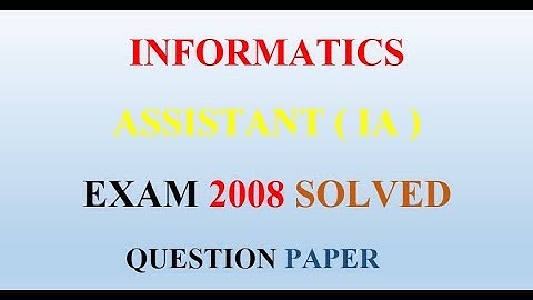 IA 2008 Exam Solved Paper