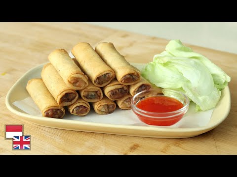 Renyah! Resep LUMPIA GORENG ISI AYAM SAYUR (Spring Roll)