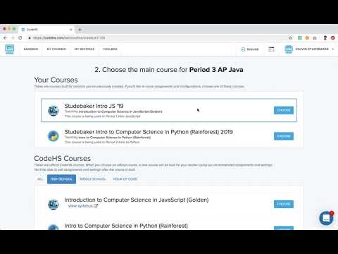 How do I create a new section on CodeHS?