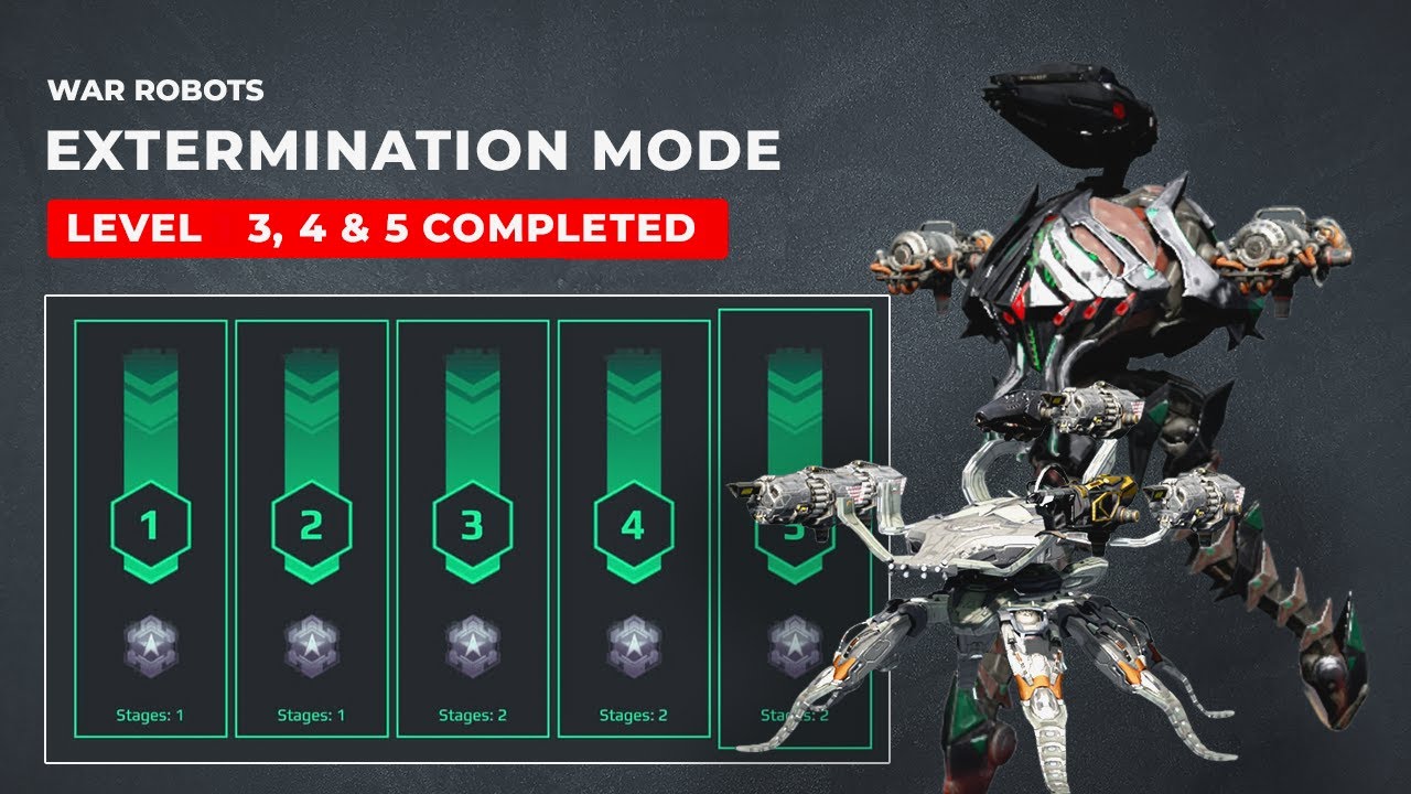 War Robots | 7 Nov | Hunting Ground level 3, 4 and 5 | Extermination ...