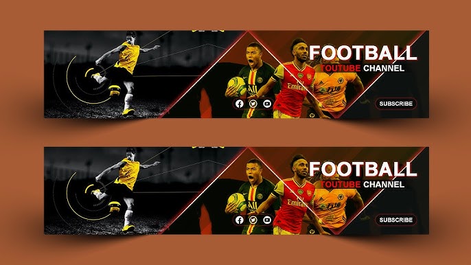 Football Game - Free  Channel banner PSD Template - 10027605