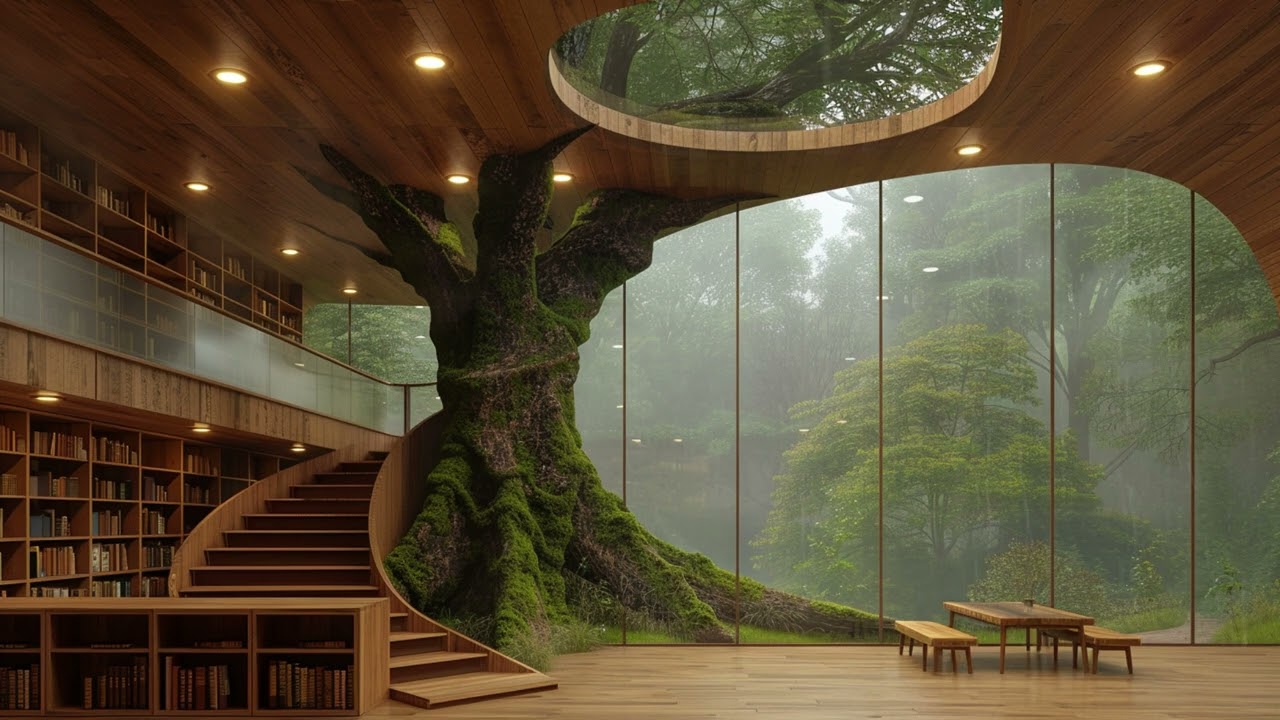 You are doing enough. - Gentle Forest Library Ambience | Anxiety Relief & Sleep [4K]