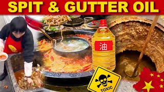 CHINESE GUTTER OIL TAKING OUT FROM THE SEWER CAUGHT ON CAMERA WATCH OUT! #gutter oil #dangerousfood