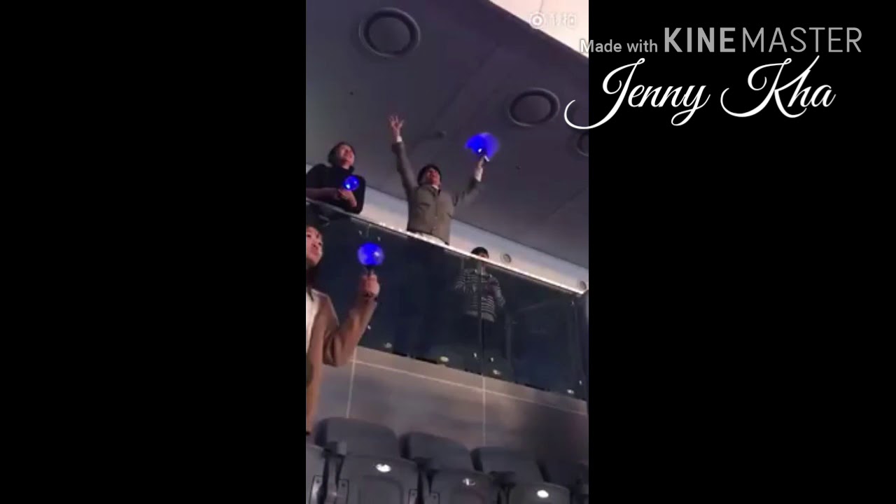 YOONA, PARK BOGUM, HA JIWON, PARK SEOJOON AND PARK HYUNGSIK AT BTS CONCERT WINGS TOUR FINAL D3. 2017