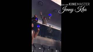 YOONA, PARK BOGUM, HA JIWON, PARK SEOJOON AND PARK HYUNGSIK AT BTS CONCERT WINGS TOUR FINAL D3. 2017