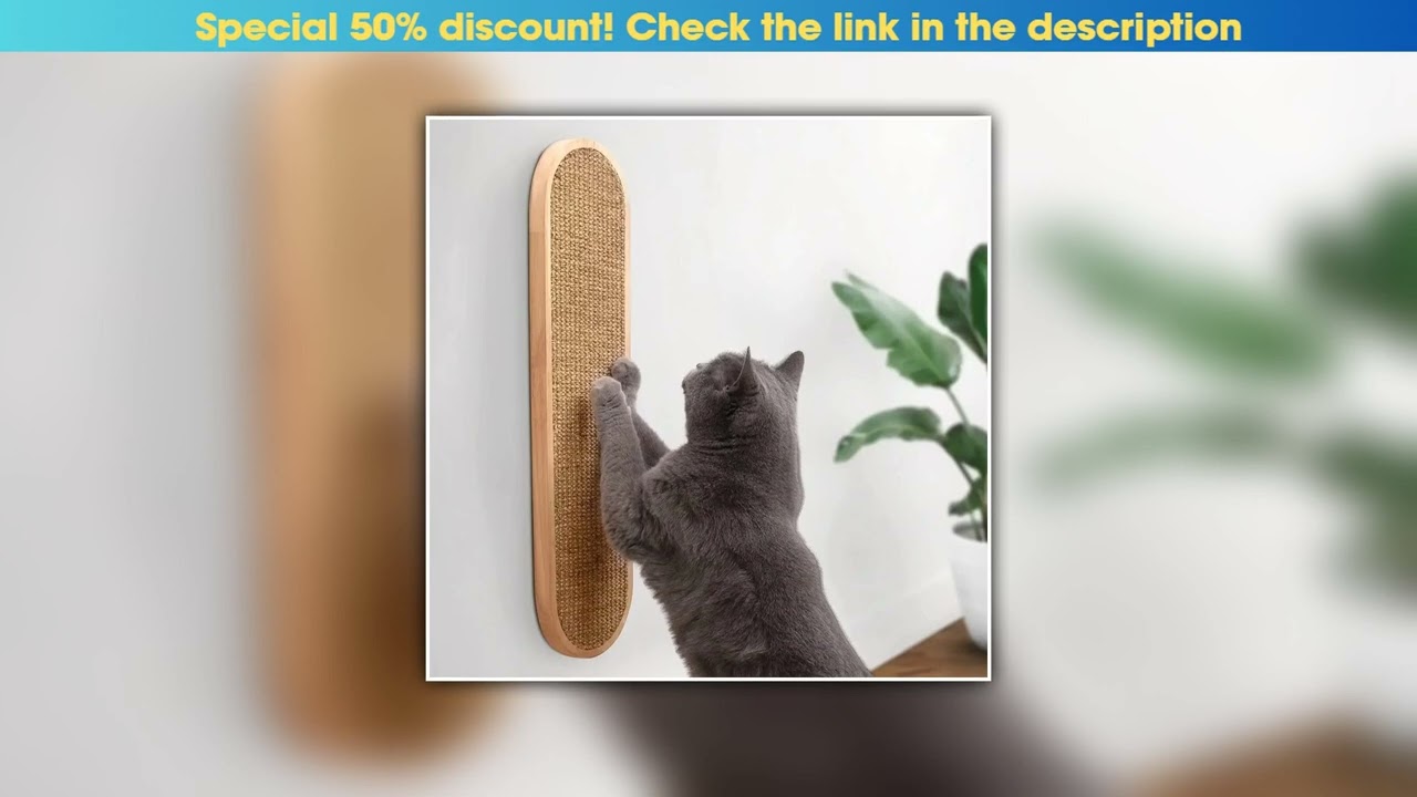 Hot Picks Cat Scratching Board Hanging Wall Wear-resistant Sisal Sharpening Claw Cat Supplies Pet A