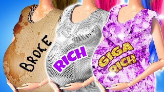 Rich vs Broke vs Giga Rich Pregnant Makeover Hacks | Funny Parenting Struggles by La La Life Gold