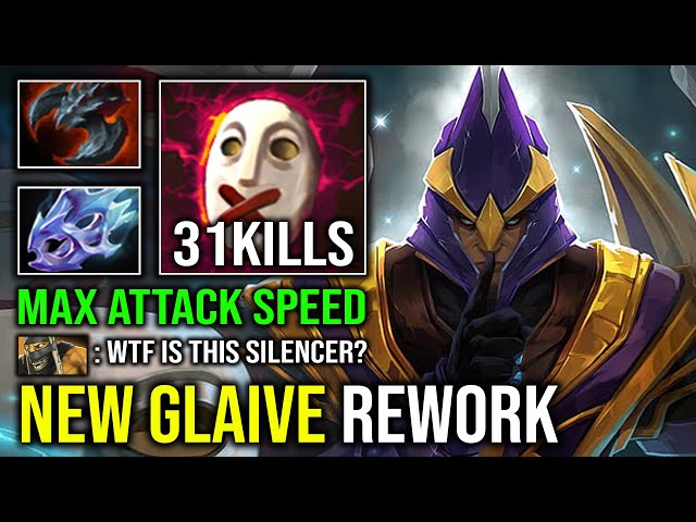 NEW 7.36 GLAIVES REWORK 1v5 Safelane Right Click Silencer AOE Hit Like a Truck Carry Dota 2 class=