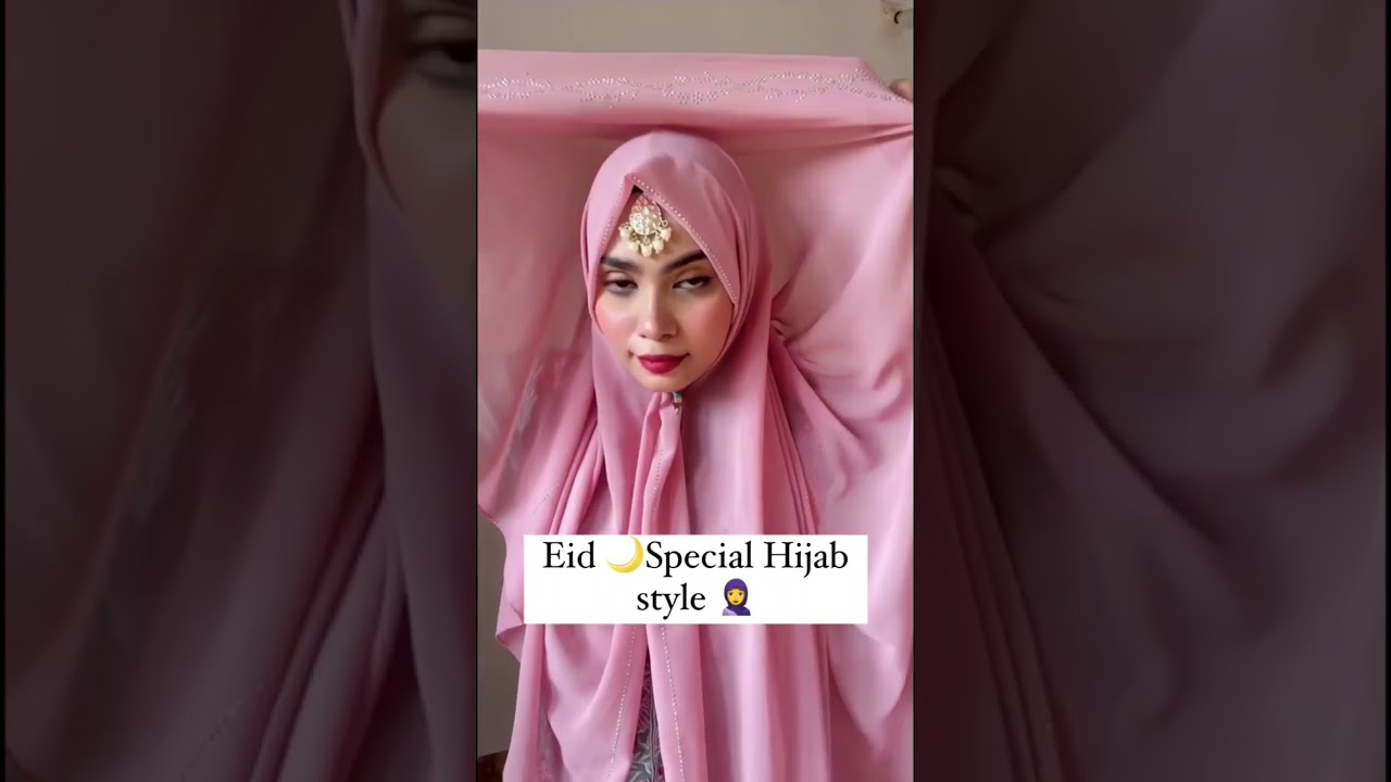 Beautiful Eid 🌛 and Party wear special Hijab tutorial ✨🧕 