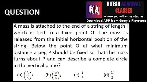 Circular motion in vertical plane || Question || Looping the loop || Ritesh Agarwal || 8982111000