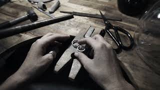The process of creating a silver Spinner ring by INNERSTONE 