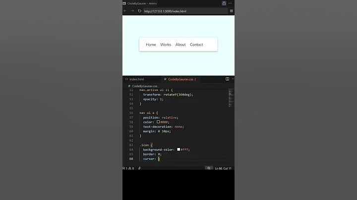 🚀 Modern Animated Navbar Using Pure HTML & CSS | No JavaScript! #webdevelopment #coding #animation