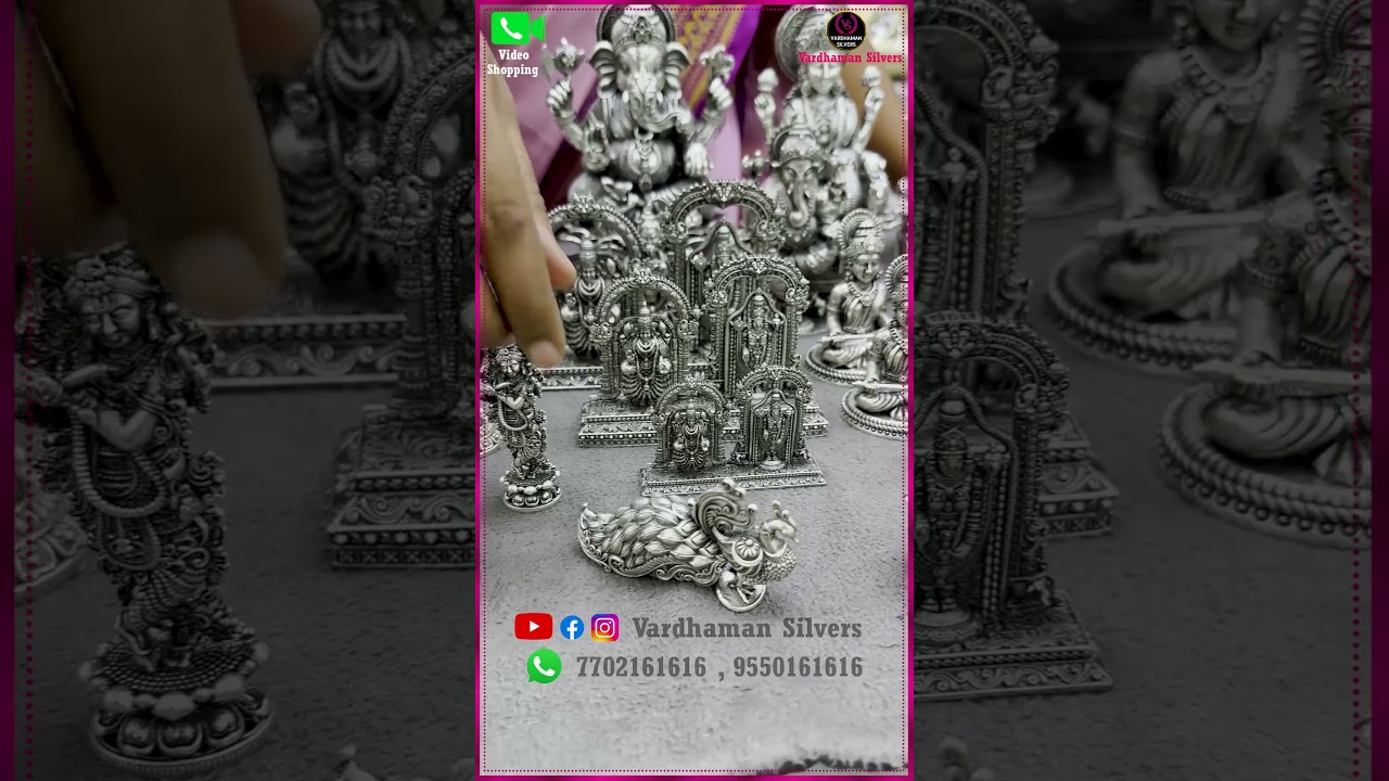 Pure Silver Devuni Vigrahalu | Silver Idols for Home & Pooja | Vardhaman Silvers